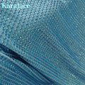 Jewel Stone Design Luxury Rhinestone Blue Jersey Fabric MegaBDM