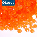 Oleeya Bulk Packing 2mm - 6mm Flatback Rhinestone Strass Resin Non Hotfix Rhinestone for Nail Phone Jewelry Decoration