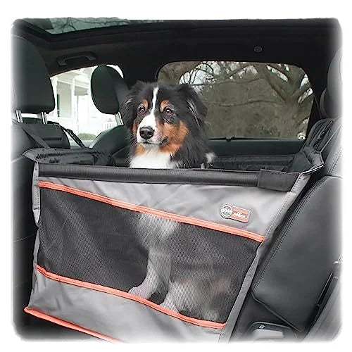 Detachable Eco-friendly Dog Car Booster Seat Polyester Rear Basket Print Outdoor Mat Safety Fixed Pet Backseat Cover