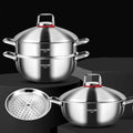 18/10 Stainless Steel Soup Pot 30cm Thicken Stainless Steel Pot Induction Cooker Gas Stove Pot