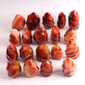 Carnelian Flame Torch Hand Polished Natural Crystal Red Agate Stone Torch for Christmas Gifts