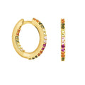 LOZRUNVE China Jewelry Manufacturer 925 Sterling Silver Rainbow Huggie Hoop Earrings