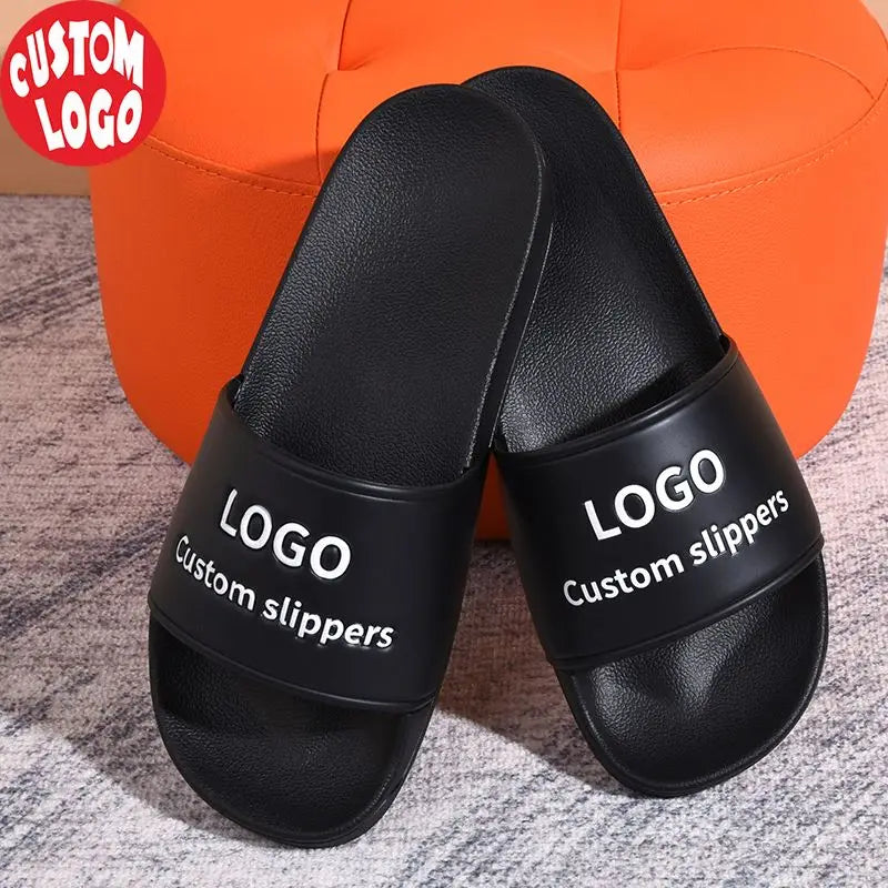 Custom Promotional Gift Sublimated Shoes Clogs Slippers Two Children's  Beach Slides Custom Logo Summer Men Slipper