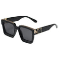MK2309184 New Arrival Custom Logo Outdoor PC Gafas De Sol Black Square Sunglasses for Women Men UV400 Shades Sun Glasses