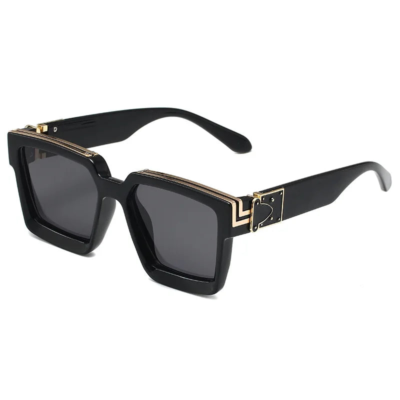 MK2309184 New Arrival Custom Logo Outdoor PC Gafas De Sol Black Square Sunglasses for Women Men UV400 Shades Sun Glasses
