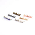Ivoduff Metal 35mm Handmade Letter Clothing Garment Label Tag Metal Label for Handbag