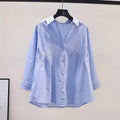 Boutique Wholesale 2026 Summer New Fashionable Design Pleated Loose Cotton Casual Women's Shirt