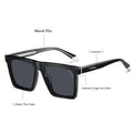 New Oversized Luxury Retro Square Unisex Sunglasses Men 1.5mm Tac Lens Polarized Fashion Eyewear Glasses Acetate