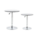Modern Adjustable MDF Round Bar Table for Commercial Use in Living Room Hotel Mall & Farmhouse with Metal Legs