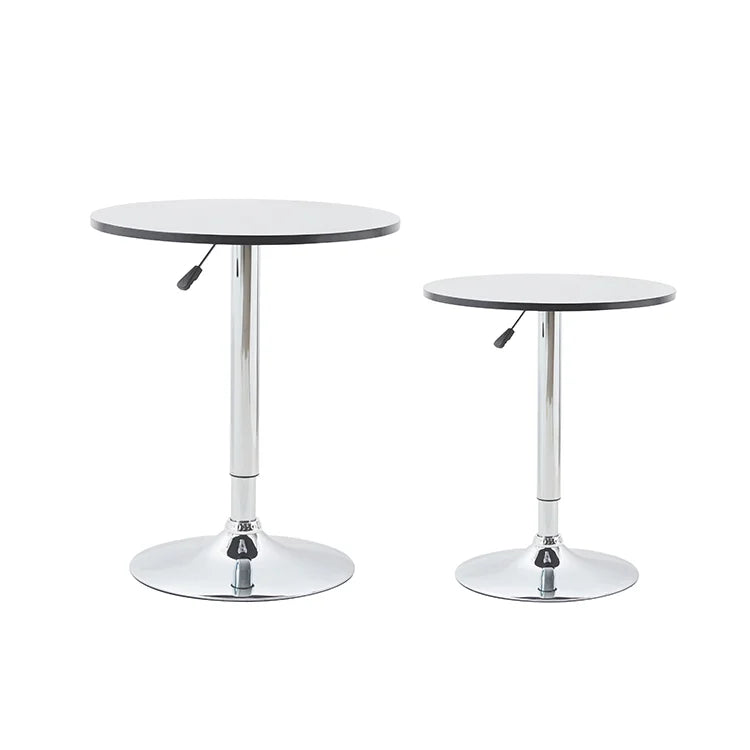 Modern Adjustable MDF Round Bar Table for Commercial Use in Living Room Hotel Mall & Farmhouse with Metal Legs