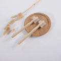 Portable Double Sided Toothbrush Nylon Bristle Toothbrush Organic Wood Bamboo Denture Brush