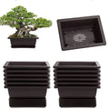 240 Pack Bonsai Pots Bonsai Tree Pots with Trays-Built in Mesh Six Inch Large Planters Durable Shatter Proof Poly
