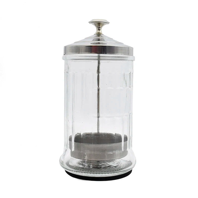 Disinfecting Jar Salons & Barbers Sanitizing Manicure Glass Jar