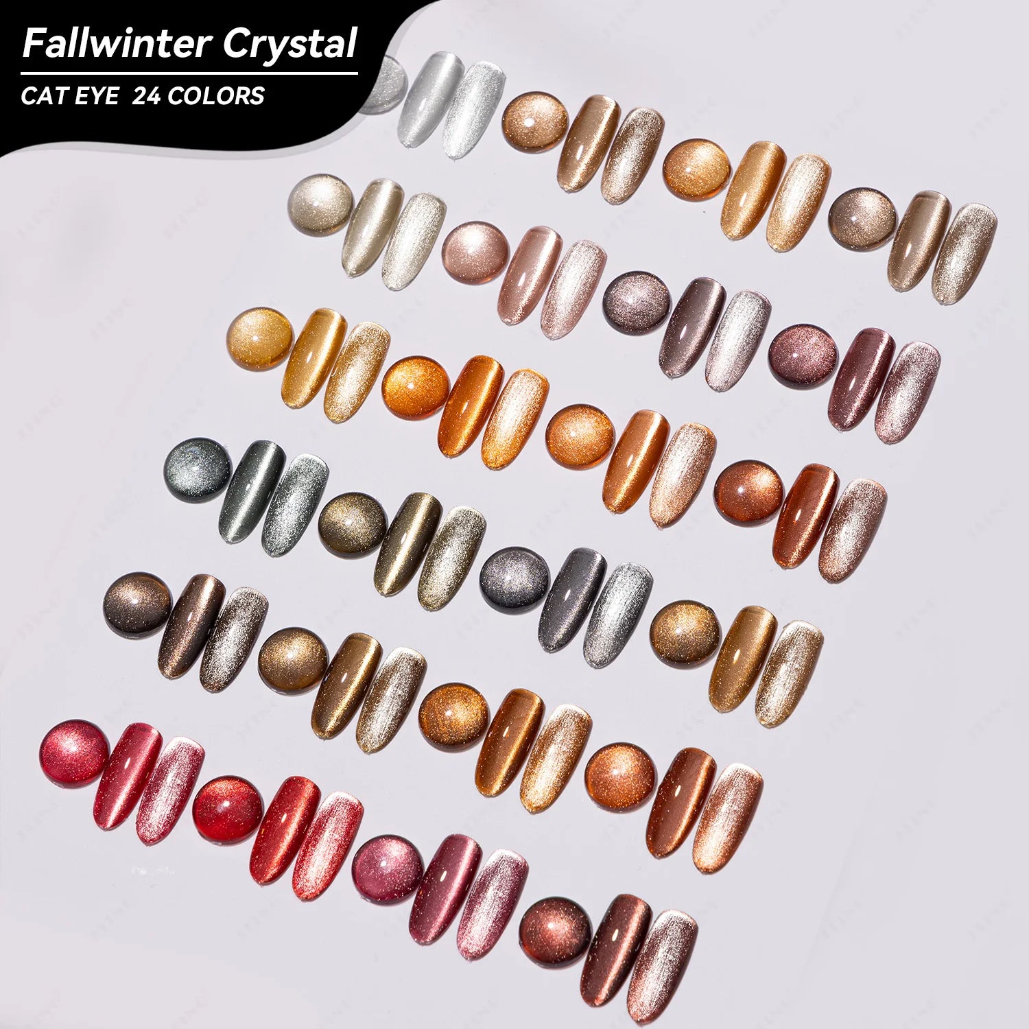 JTING 24colors Fallwinter Crystal Cat Eye Gel Polish Flash Cat Eye Gel Nail Polish ODM/OEM Private Brand Custom Nail Supplier