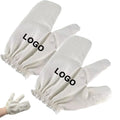 Custom Logo 40 M/M Raw Silk Two Finger Exfoliating Bath Gloves Elastic Wrist for Men Women Skin Brushing Massage Face Wash