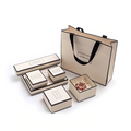 2021 New Design Solid Cardboard Paper Gift Jewelry Packaging Boxes Set Recycled Materials Matt Lamination Embossing Sponge Liner