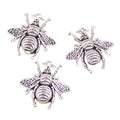 Charms Honeybee Bee Hornet Honey 25x25mm Antique Bronze Silver Color Pendants DIY Making Findings Handmade Tibetan Jewelry