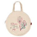 Designed Natural Plain Round Cotton Canvas Zipper Tote Bag Eco Recycled Shopping Bag Gift with Custom Private Label Logo