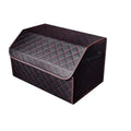 Car Trunk Organizer Box Large Capacity Auto Multiuse Tools Storage Bag Stowing Tidying Leather Folding for Emergency Storage Box