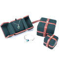 Customizable Double Open PU Leather Microfiber Multifunctional Jewelry Storage Ring Necklace Bracelet Box Case