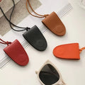 New Design PU Leather Glasses Clip Multifunction Hand Free Hanging-Neck Glasses Bags Fashion Portable-Case Lanyard Sunglasses
