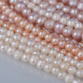 AB Grade Natural Middle Holel Loose Beads for Jewelry Making Bracelet Earrings Freshwater Pearl Strand