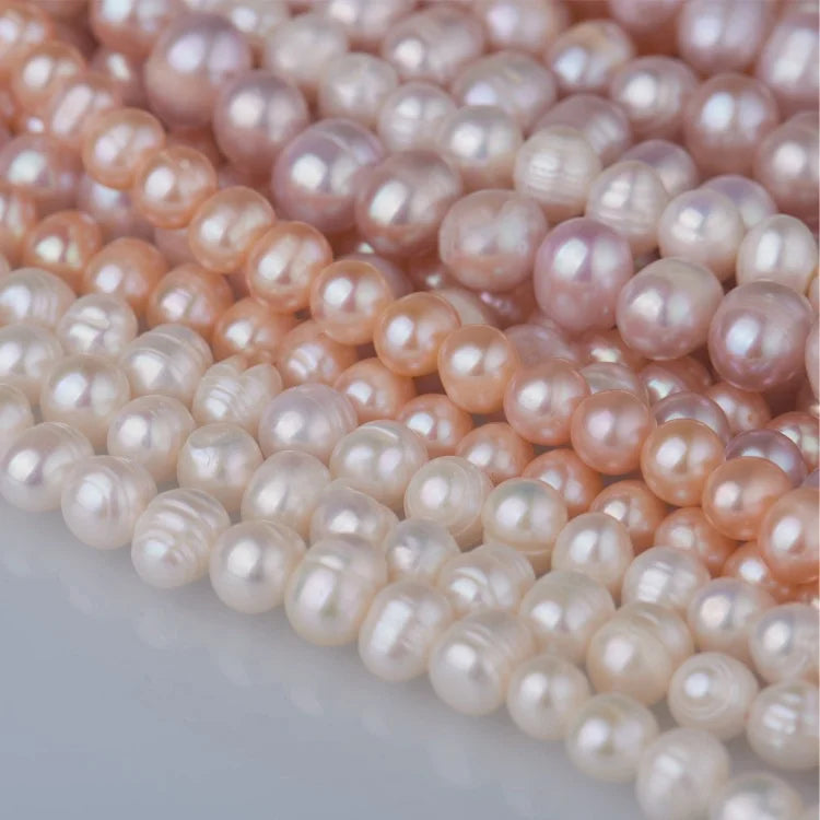 AB Grade Natural Middle Holel Loose Beads for Jewelry Making Bracelet Earrings Freshwater Pearl Strand