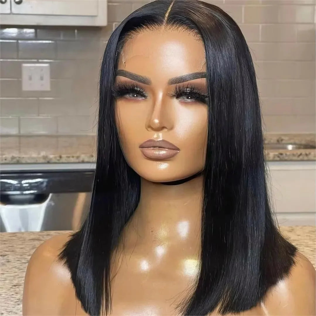 Brazilian Straight Bob Wig 5x5 Shedding Free Natural Matte Finish for Daily Wear