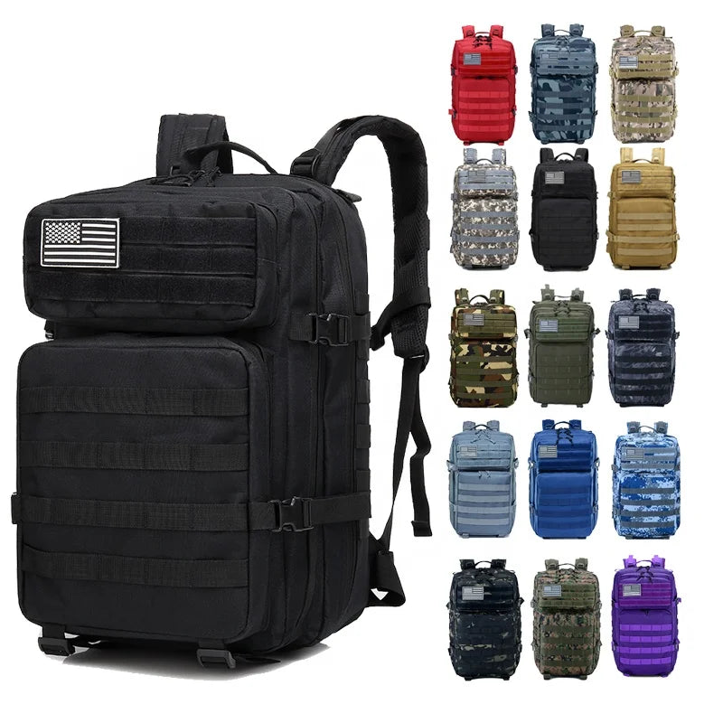 2025 LUPU Custom Logo Nylon Backpack High Quality 45L Multiple Color Options Zipper Polyester Fashionable Internal Frame OEM