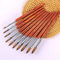 New Model Round Sharp 100% Kolinsky Sable Acrylic Nail Art Brush Red Wood Crystal Acrylic Kolinsky Acrylic Nail Brush