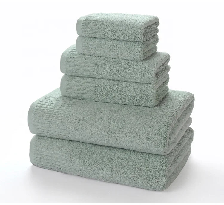 Luxury Custom Color Jacquard Dobby Design Quick Dry Bath Towel Gift Set