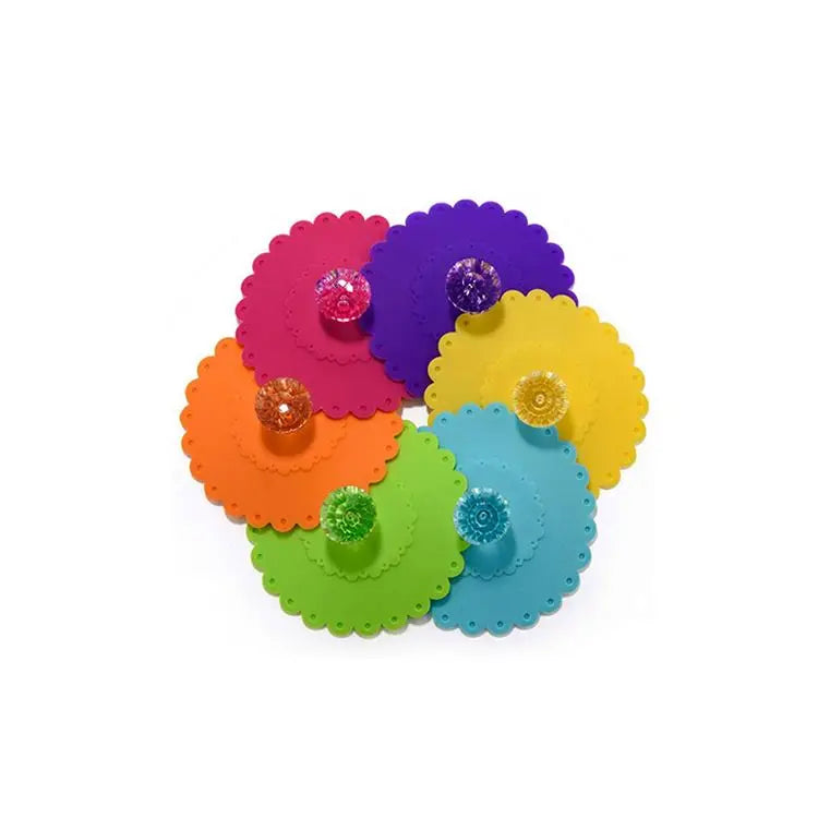 Premium Quality Reusable Silicone Cup Lids Suction Seal Design for Camping Mug Tea Cups & Saucers