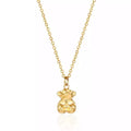 SC 2022 New Trendy Stainless Steel Gold Plated Pendant Necklace Three Dimensional Bear Pendant Necklace for Women