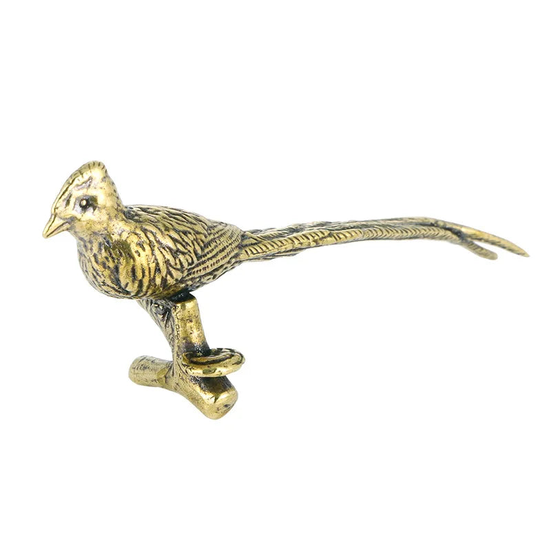 Factory Wholesale Solid Patina Biting Cuckoo Ornaments Brass 3d Crafts Antique Toys