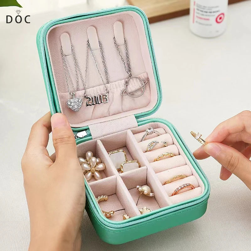 DOC Wholesale Customized Pink Leather Velvet Jewelry Package Diamond Ring Earrings Necklace Packaging Jewelry Boxes