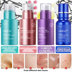 B AzA Exosame Shot Serum 7500 Deep Hydration for Smooth Even Skin Texture Use for After Spot Care with Niacinamide