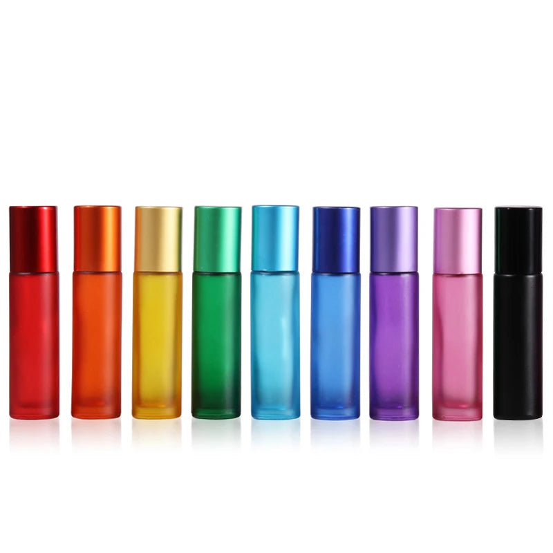 Cosmetic Essential Oil Roller Bottles 3ml 5ml 10ml 15ml Roll-on Glass and Plastic Caps for Face Cream Mascara Eye Drops Wigs