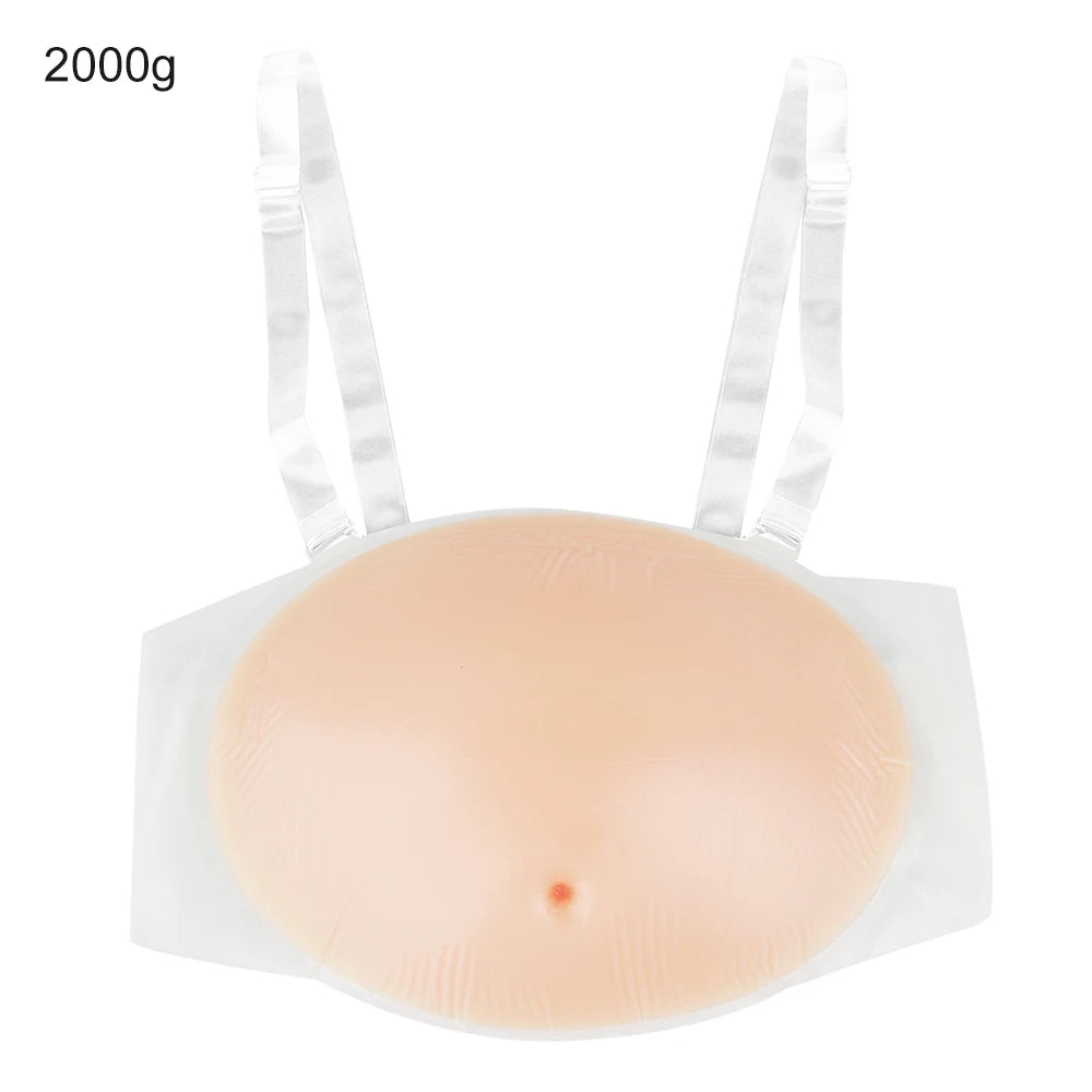 ONEFENG Silicone Fake Pregnant Belly for Women Color Customizable High Quality Large Size Simulation Bondage Band Props