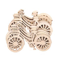 TaiLai DIY Handmade Wooden Bicycle Ornaments Bike Cutout Veneer Crafts for Home Christmas Engagement Festival Wall Hanging