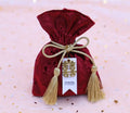 Luxury Custom Velvet Small Drawstring Jewelry Gift Pouch Recyclable Flannel Tassel Drawstring Makeup Dust Package