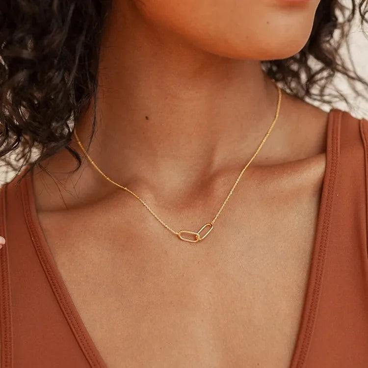 Dainty Best Friend Sisters Silver Jewelry 925 Sterling Silver Gold Plated Interlock Infinity Linked Pendant Necklace Wholesale