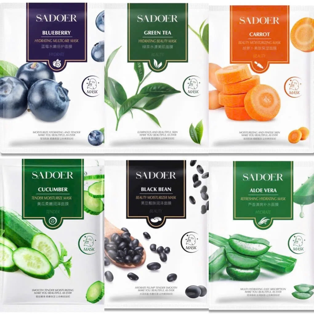 Private Label Cucumber Mask Full Face Collagen Whitening Moisturizing Face Care Facial Mask