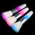 OEM/ODM Cute Nails Dust Brush Large Size Soft 3-Color Bling Nail Art Brush Synthetic Hair for Cleaning Nail Dust