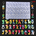 Early Riser Crown Letter Resin Epoxy Backward Alphabet Silicone Mold for Making Keychain Pendant Jewelry Epoxy Resin Moulds