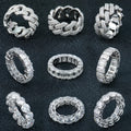 HOT -Sale 925 Silver Sterling with Eternity Band  Emerald Shape VVS Moissanite Full Eternity Rings for Men's