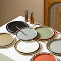 Matte Glaze Dessert Dishes Ceramic Dinner Plate Nordic Round Steak Salad Dessert Plate Hotel Restaurant Dinnerware Plates