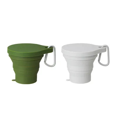 Collapsible Silicone Travel Cup for Coffee Milk Tea Folding Design for Outdoor Camping and Boiling Water