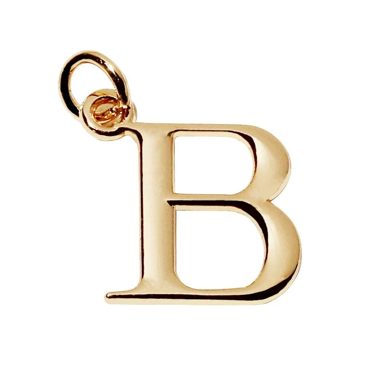 Fashion Alphabet Necklace Pendant Gold Plated Embossed Metal Hang Charms Zinc Alloy Keychain Accessory Metal Chain Tags Children