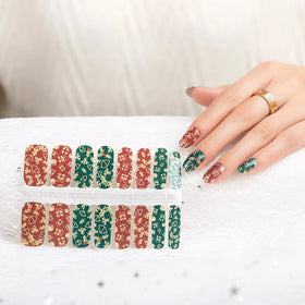 Latest Hot Selling Nail Effects Polish Strips Decal Wrap Stickers Nail Vinyl Christmas Nail Wraps