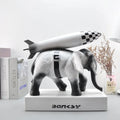 Wholesale Christmas Gifts Banksy Elephant Artist Ornaments Banksy War Elephant for Home Decor Resin Elephant